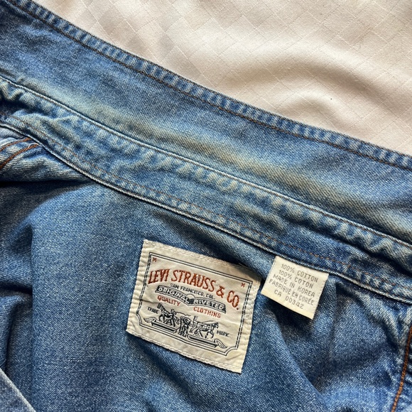 VIntage Orange Tab Levi Strauss & Co Mens Denim Shirt - Picture 12 of 15